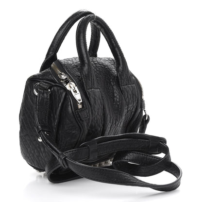 Alexander Wang Pebbled Lambskin Mini Rockie Black Rhodium Hardware 3 of 11