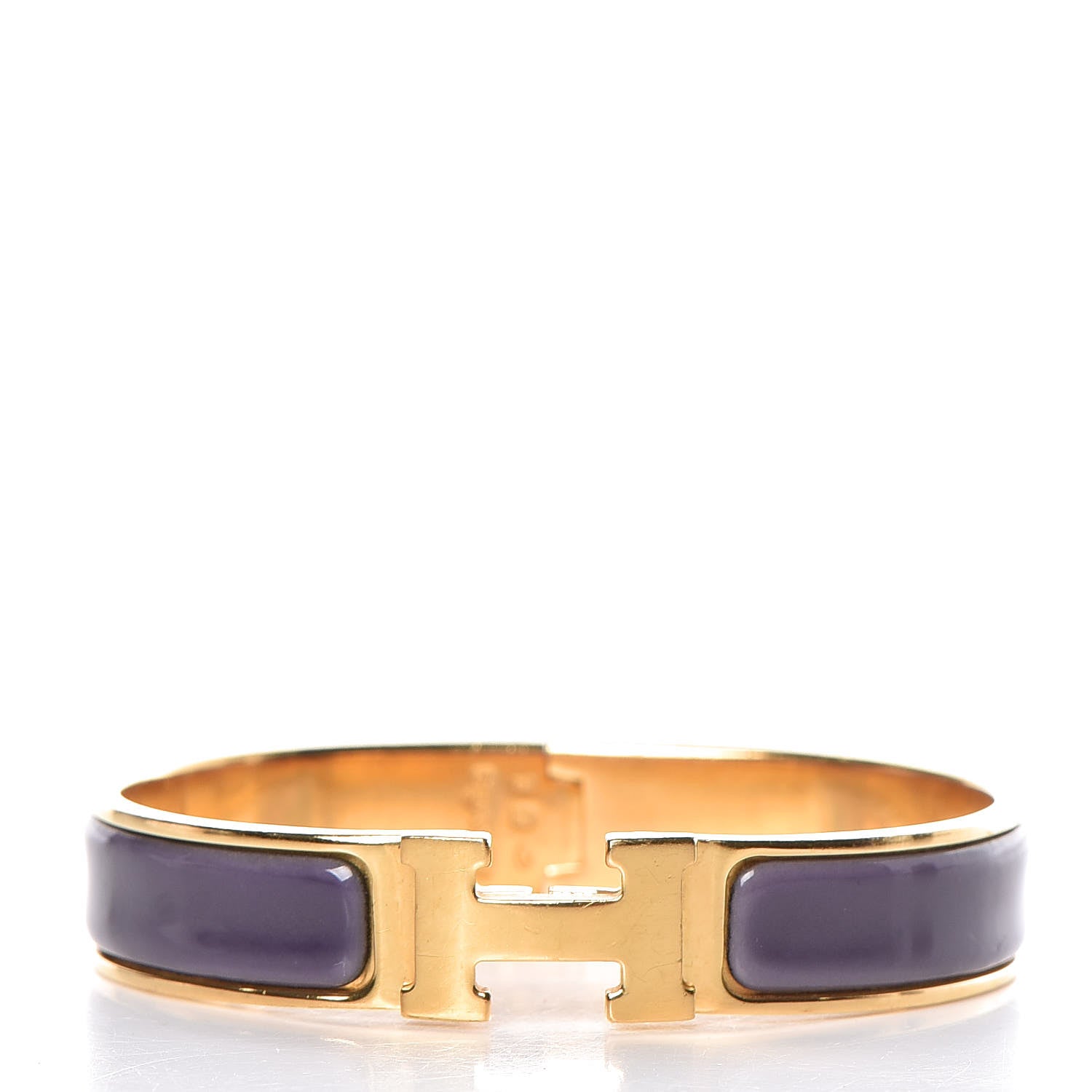 Hermes Enamel Narrow Clic Clac H Bracelet PM Iris 1 of 6