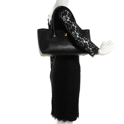 Chanel Calfskin Small Cerf Shopper Tote Black 2 of 8