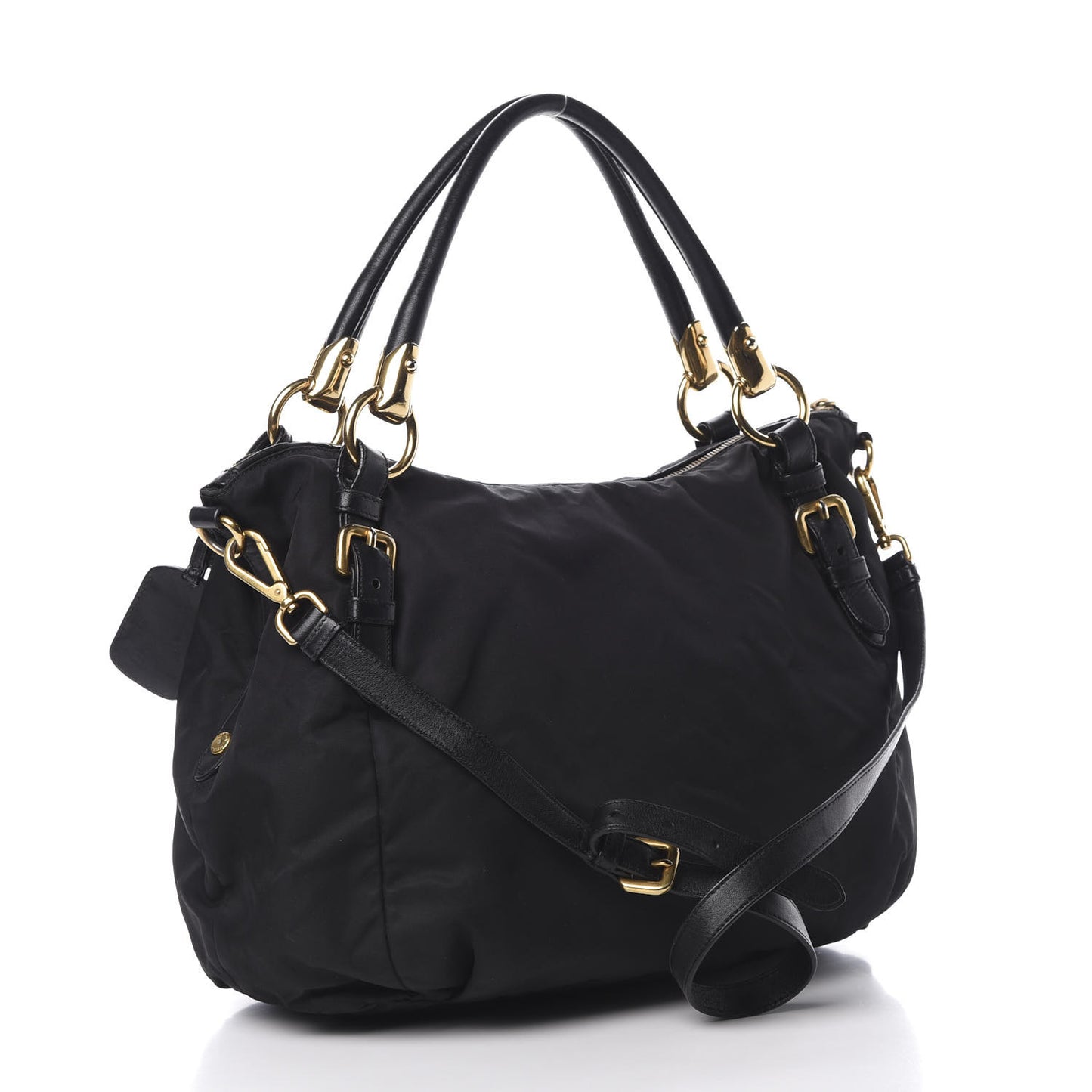 Tessuto Nylon Soft Calf Tote Black