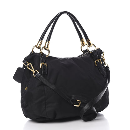 Prada Tessuto Nylon Soft Calf Tote Black 3 of 16