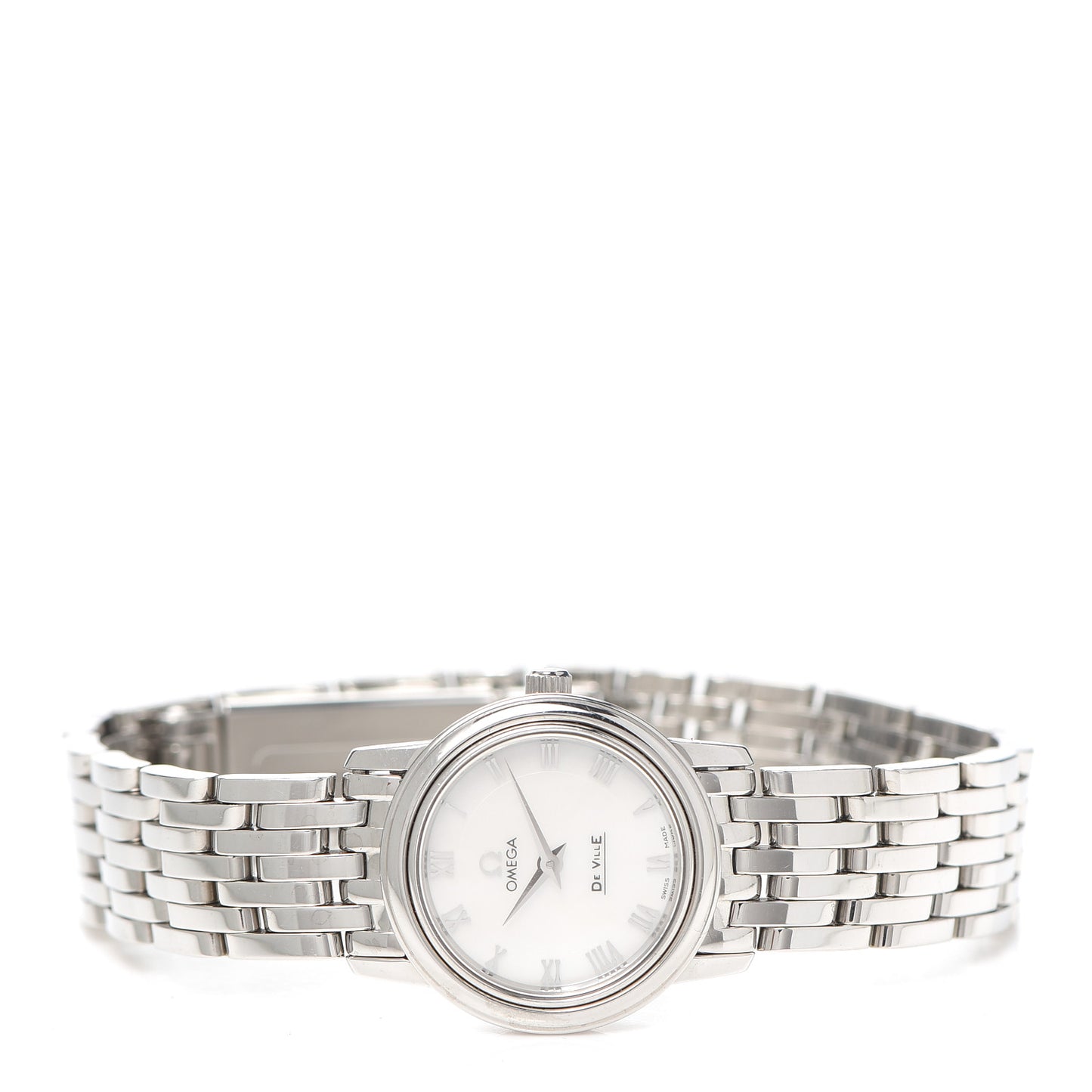 Stainless Steel Mother of Pearl 22mm De Ville Quartz Watch 4570.71.00