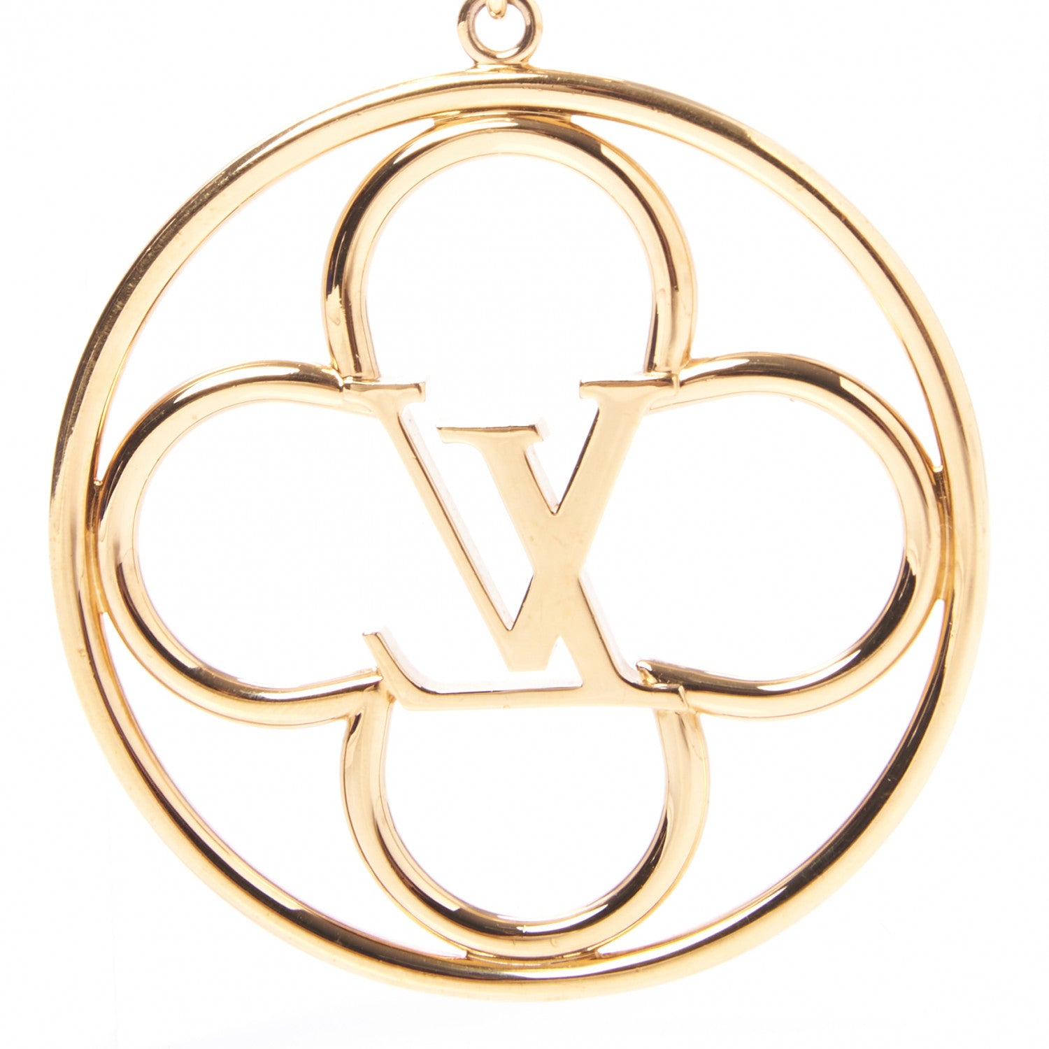 Louis Vuitton LV Flower Finesse Bag Charm Key Holder Gold 4 of 4