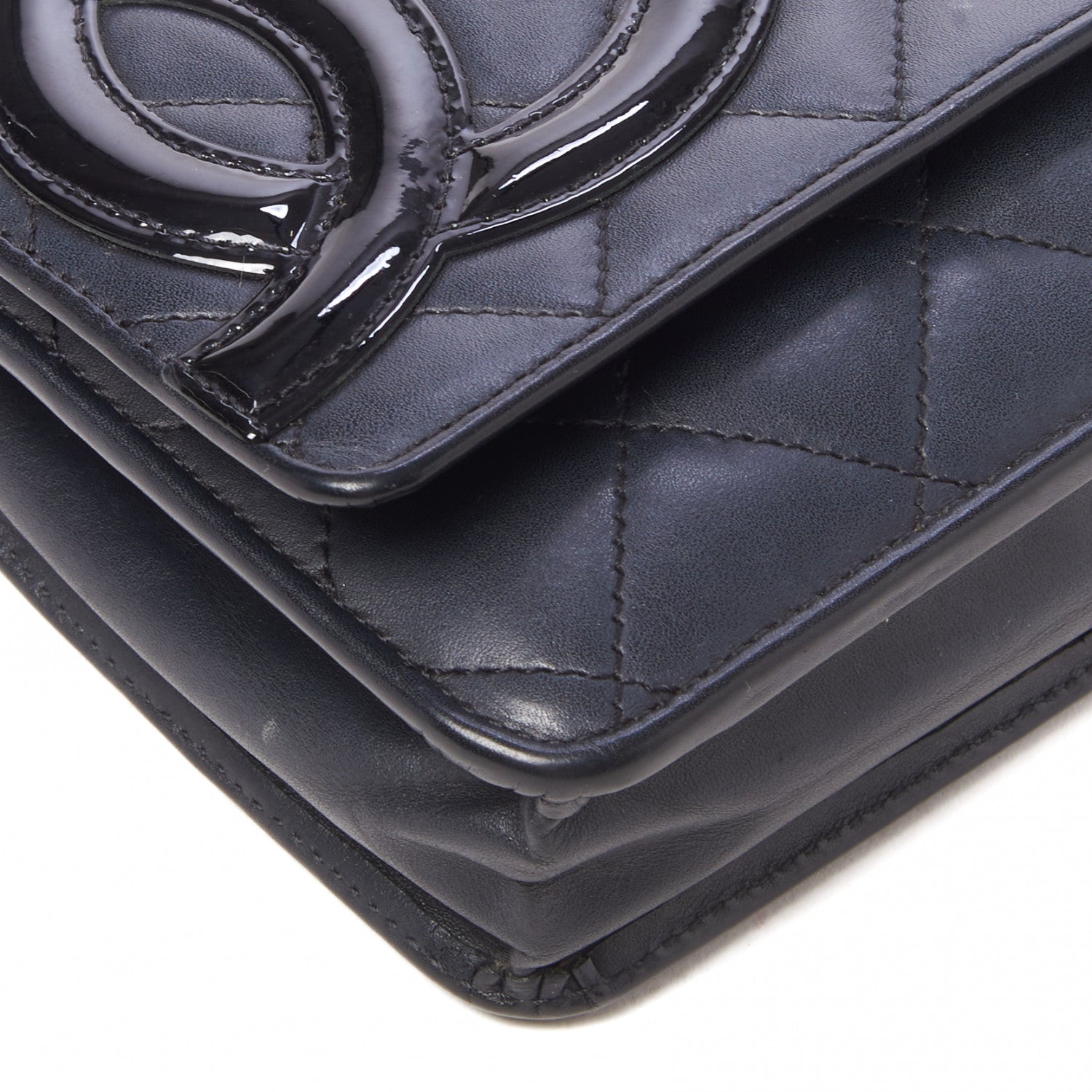 Chanel Calfskin Quilted Cambon Wallet On Chain WOC Black 8 of 10