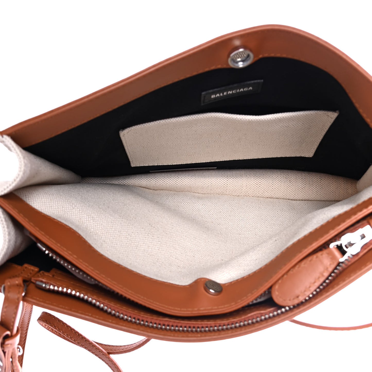 Cotton Canvas Pochette Crossbody Bag Tan