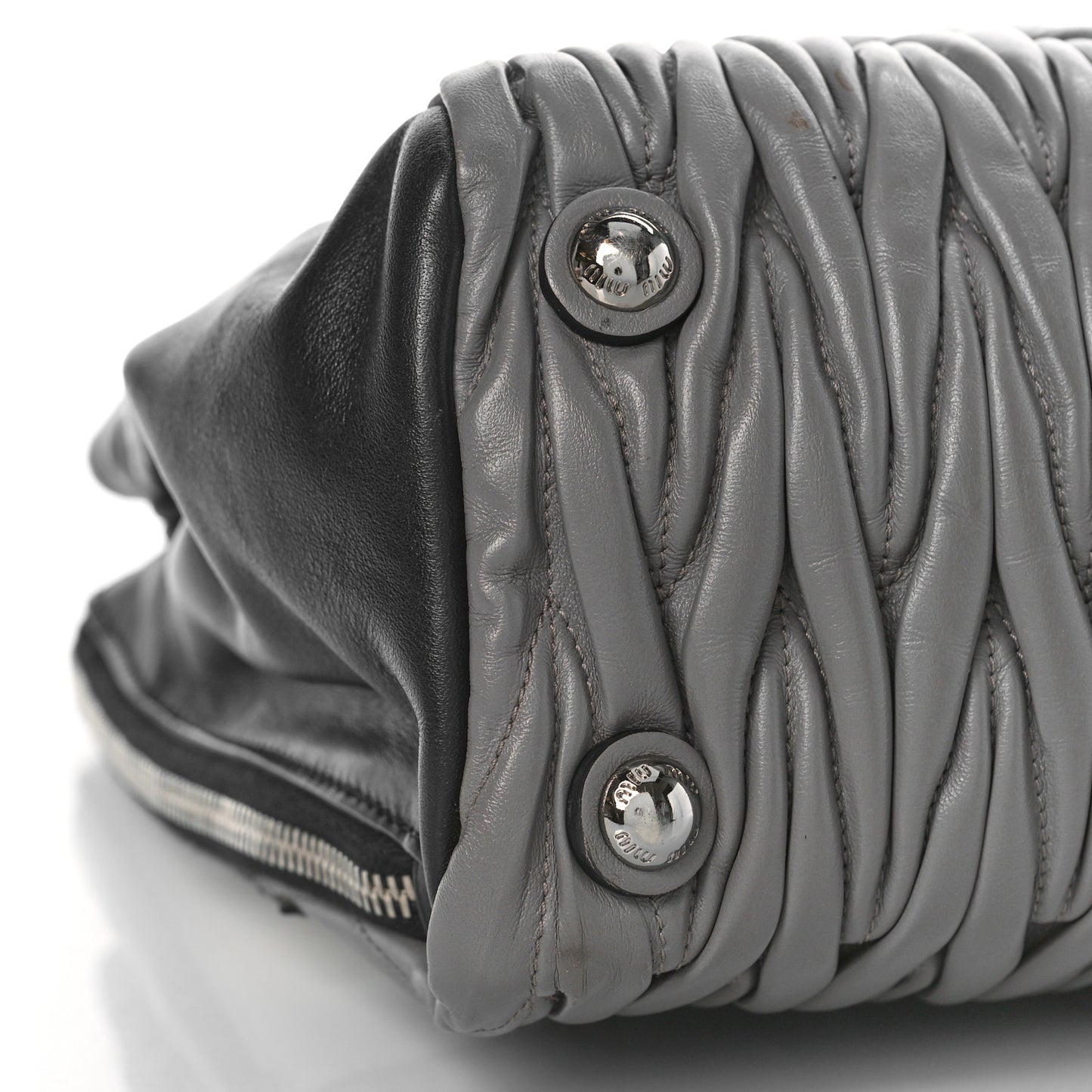 Nappa Matelasse Convertible Satchel Argilla Talco