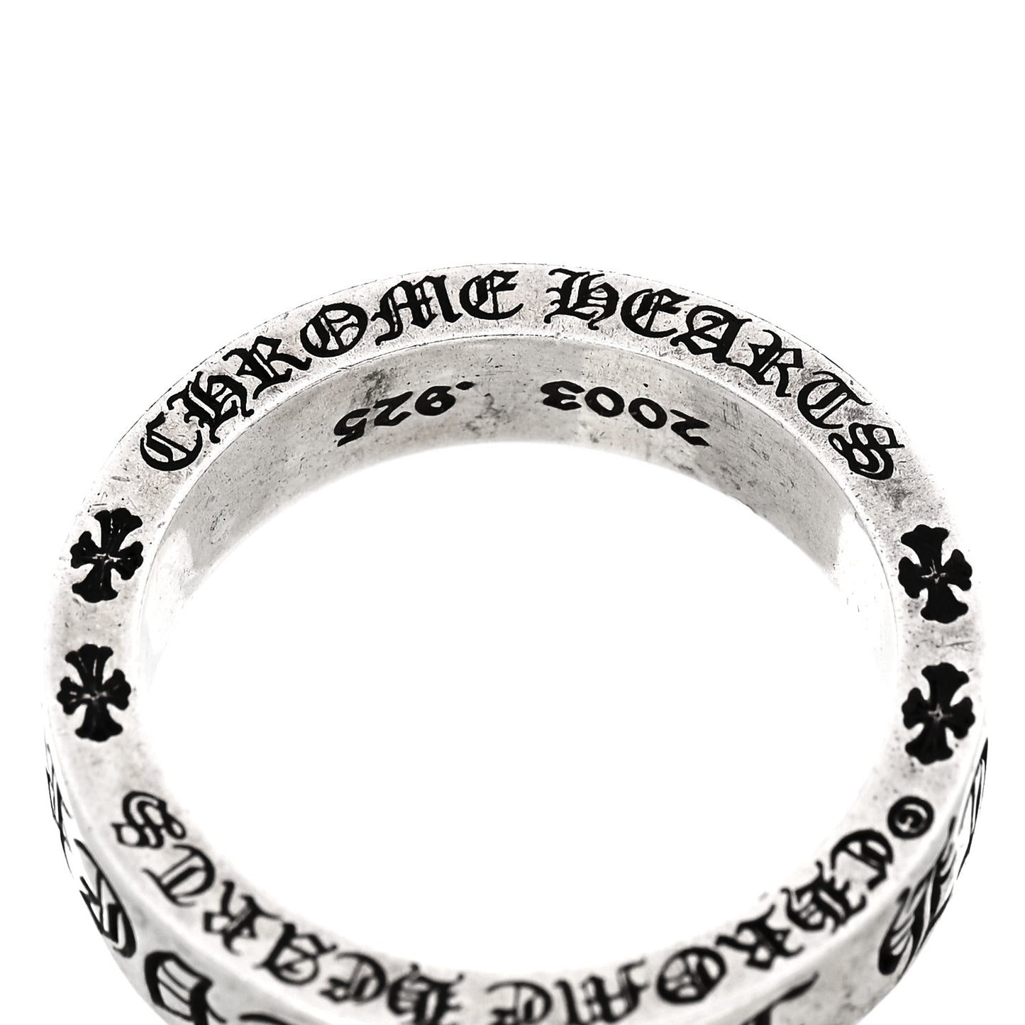 Sterling Silver Cross CH Forever Spacer Ring 69 12.5