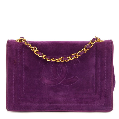 Chanel Suede Timeless Mini Flap Purple 1 of 8