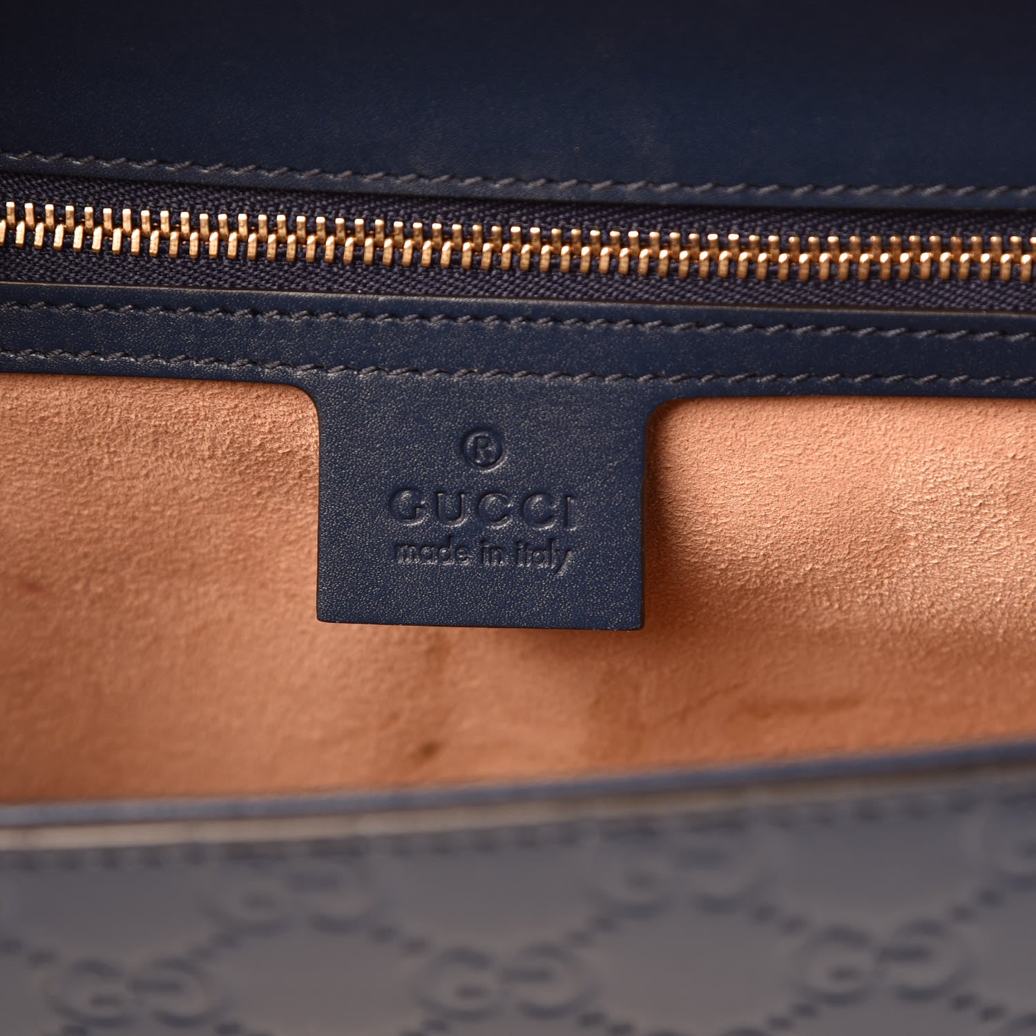Gucci Guccissima Medium Padlock Shoulder Bag Blue Agata 6 of 18