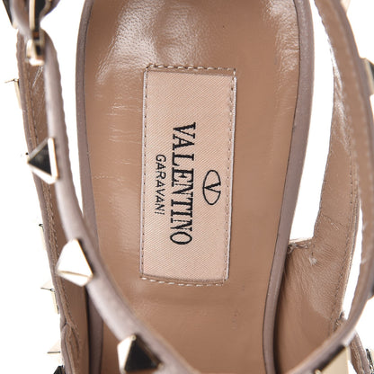 Valentino Garavani Patent Nappa Rockstud Ankle Strap 100mm Pumps 37 Poudre 7 of 8
