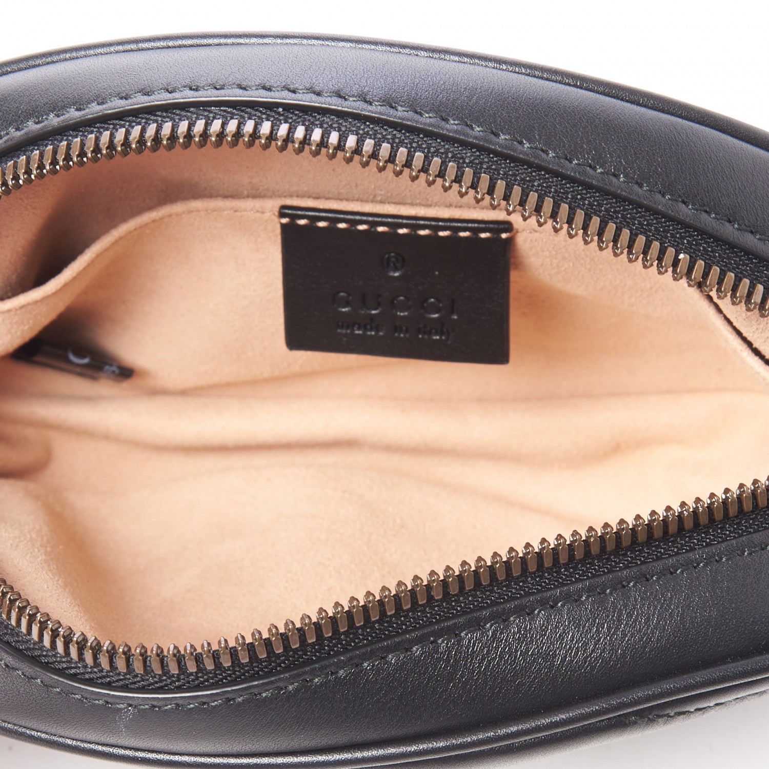 Gucci Calfskin Matelasse GG Marmont Belt Bag 85 34 Black 7 of 10