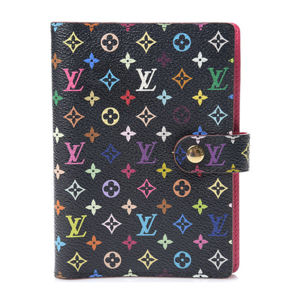 Louis Vuitton Monogram Multicolor Small Ring Agenda Cover Black Grenade 1 of 9