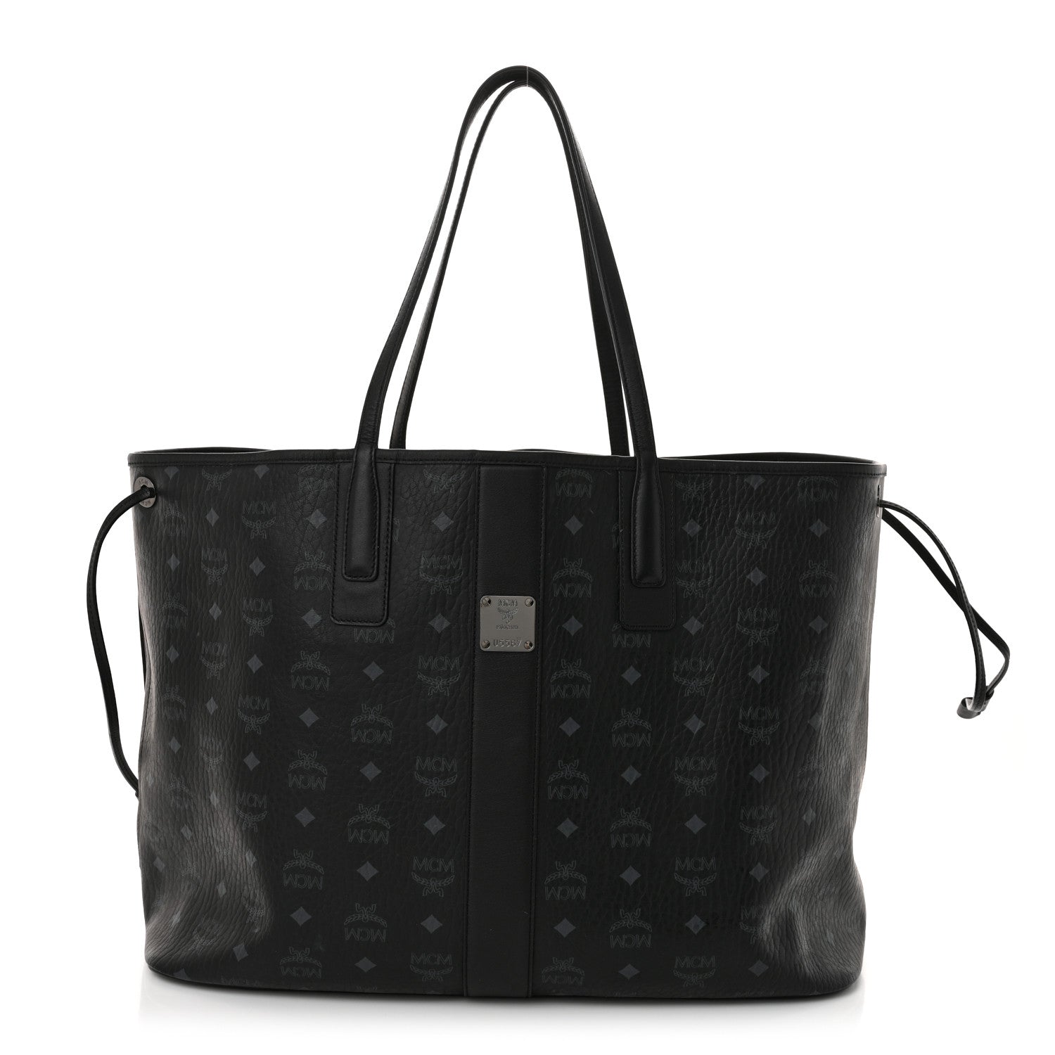 MCM Visetos Large Liz Reversible Shopper Tote Black 1 of 26