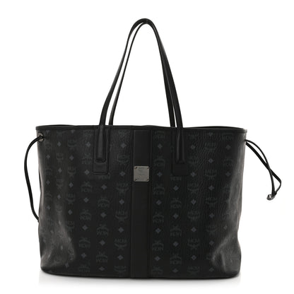 MCM Visetos Large Liz Reversible Shopper Tote Black 1 of 26