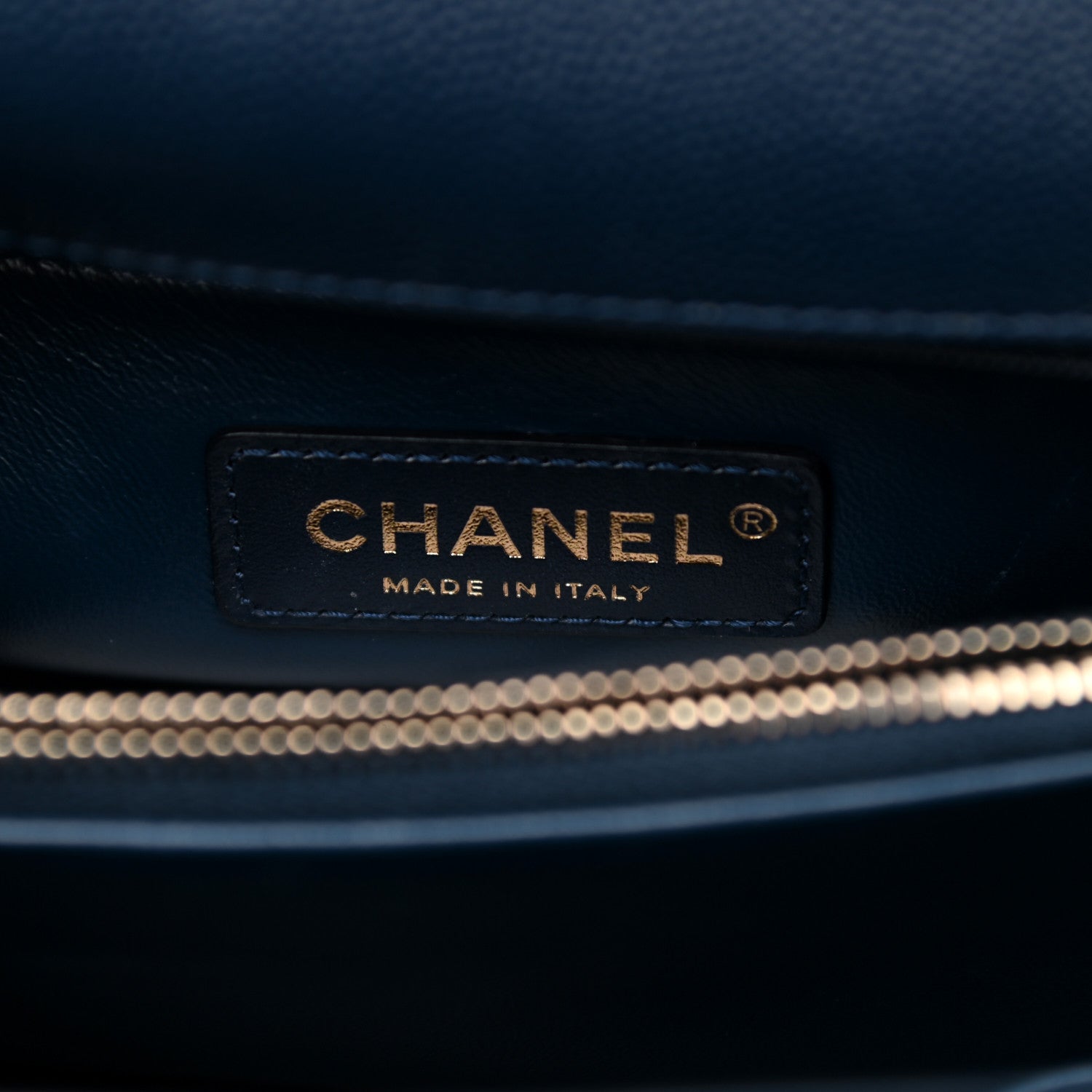 Chanel Caviar Quilted Small Coco Handle Flap Navy 5 of 8