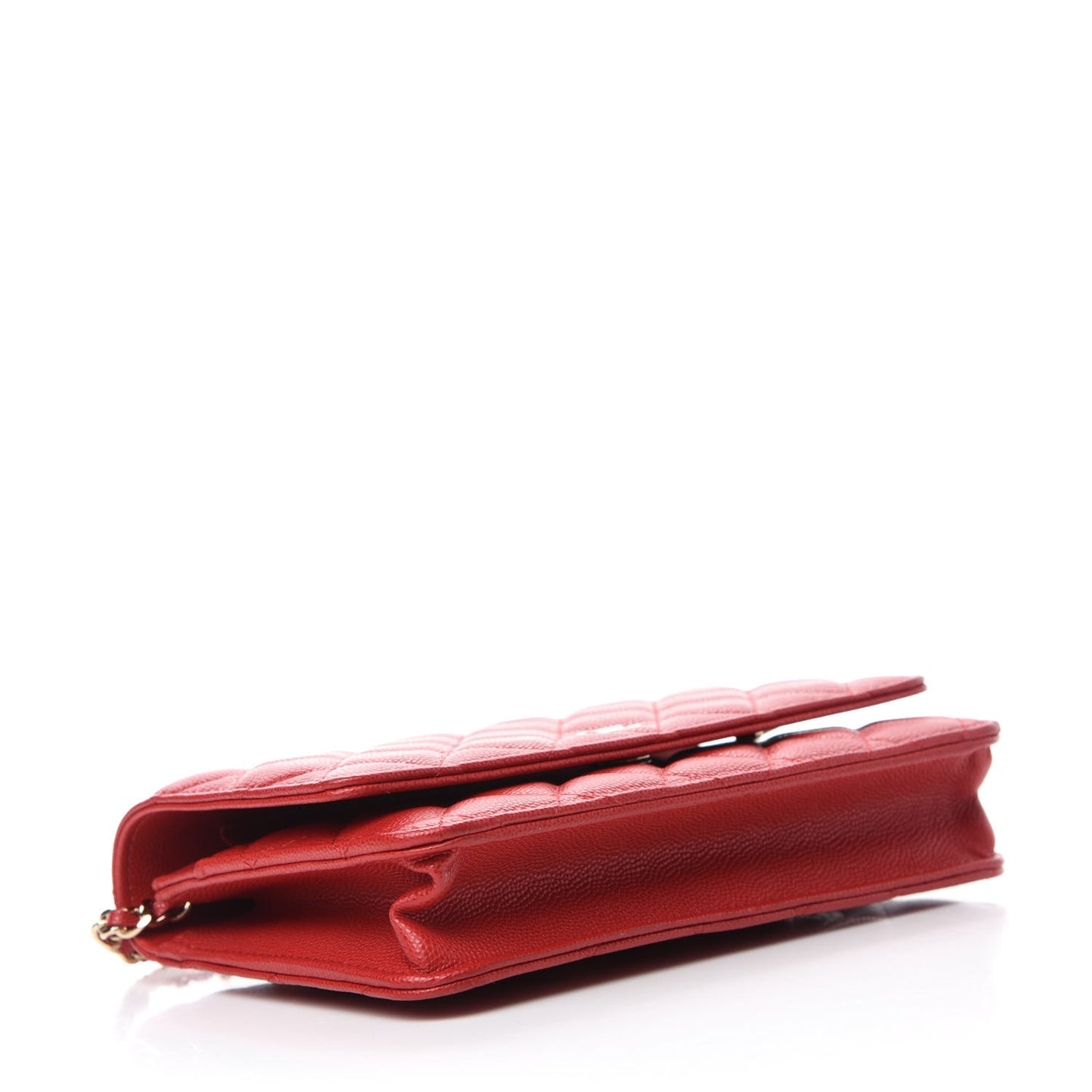 Caviar Quilted Wallet On Chain WOC Red