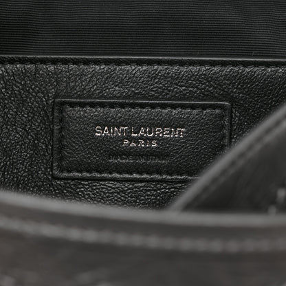 Saint Laurent Crinkled Calfskin Matelasse Monogram Baby Niki Chain Satchel Storm 7 of 11