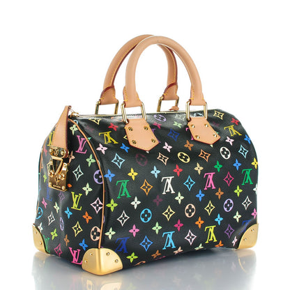 Louis Vuitton Monogram Multicolor Speedy 30 Black 3 of 7