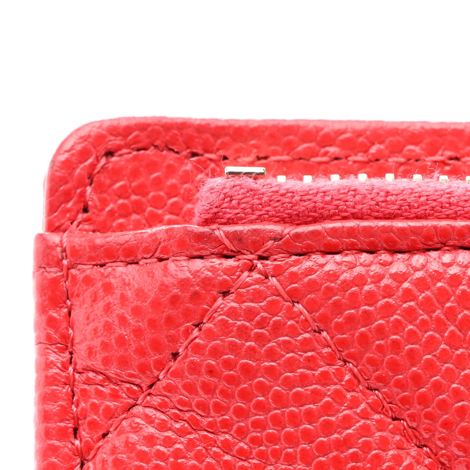 Chanel Caviar Quilted CC Phone Holder Red 12 of 12