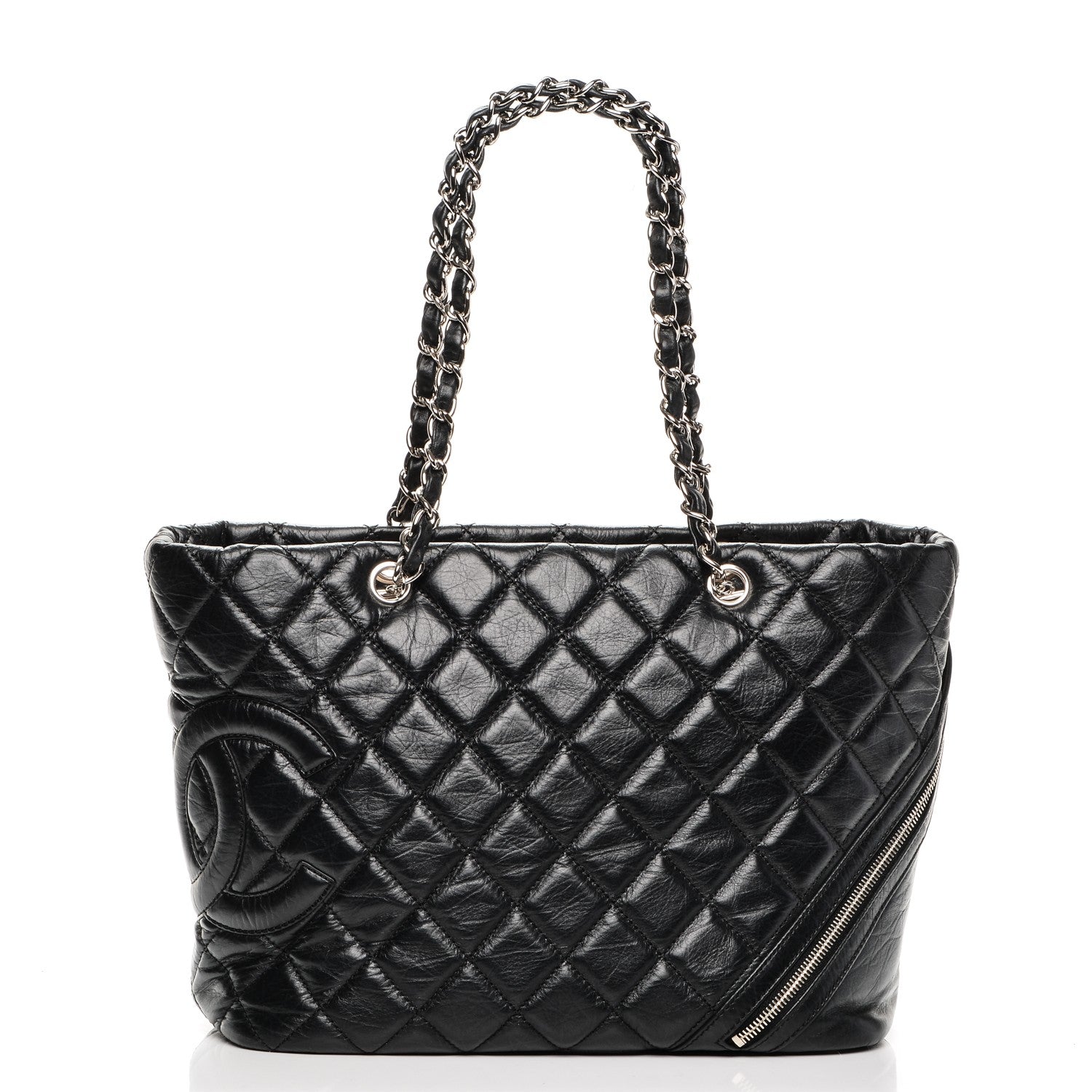Chanel Aged Calfskin Quilted Large Cotton Club Tote Black 1 of 7