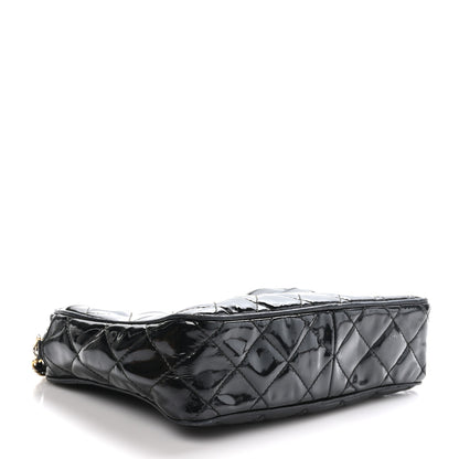 Chanel Patent Quilted Tassel Camera Case Black 4 of 11