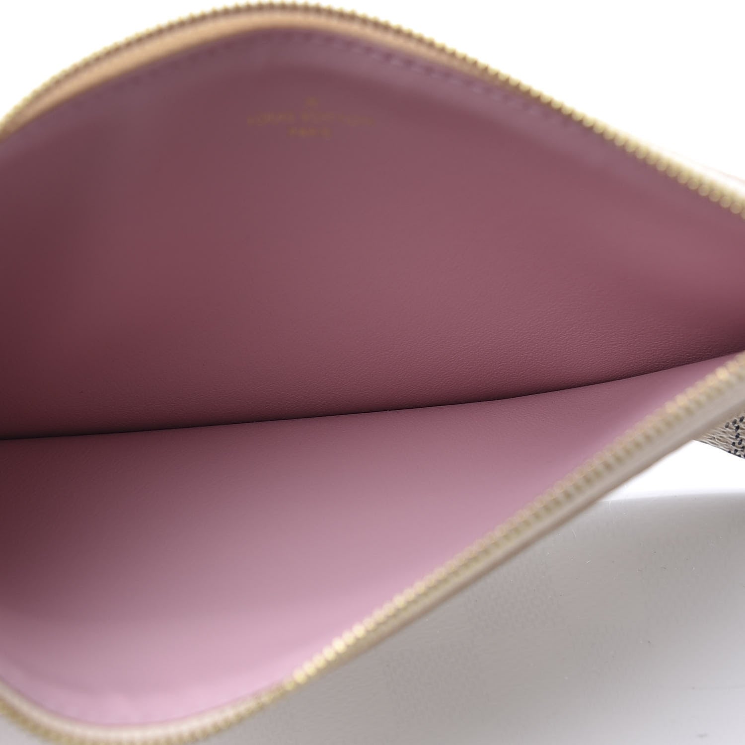 Louis Vuitton Damier Azur Pochette Felicie Chain Wallet Rose Ballerine 8 of 11
