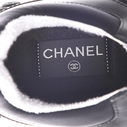 Chanel Calfskin Mesh Lycra Sneakers 38 Black 6 of 9