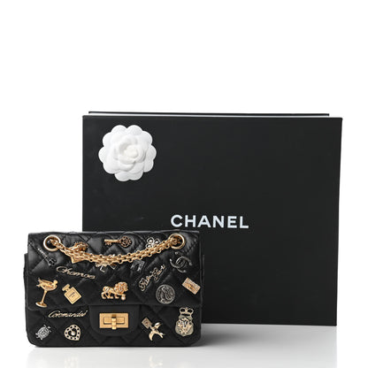 Chanel Aged Calfskin Lucky Charms 2.55 Reissue 224 Flap Black 11 of 11