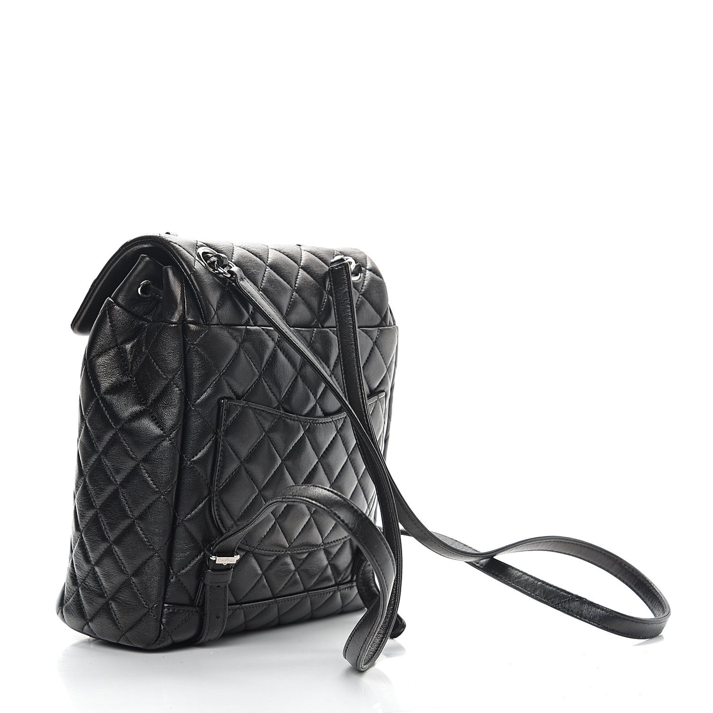 Lambskin Quilted Small Urban Spirit Backpack Black