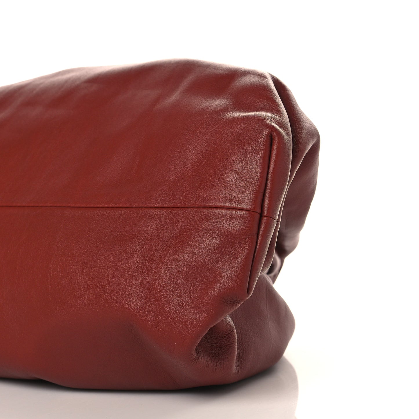 Smooth Butter Calf The Pouch Oversized Clutch Rust