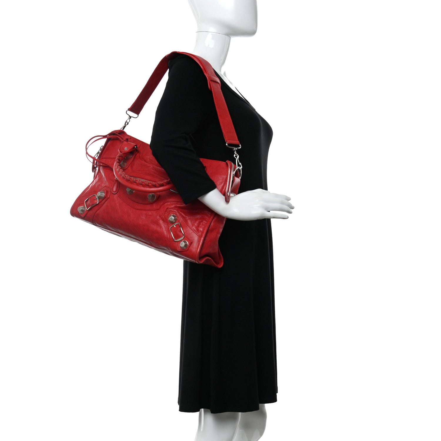 Balenciaga Agneau Giant 21 Silver Hardware City Rouge Coquelicot 2 of 21