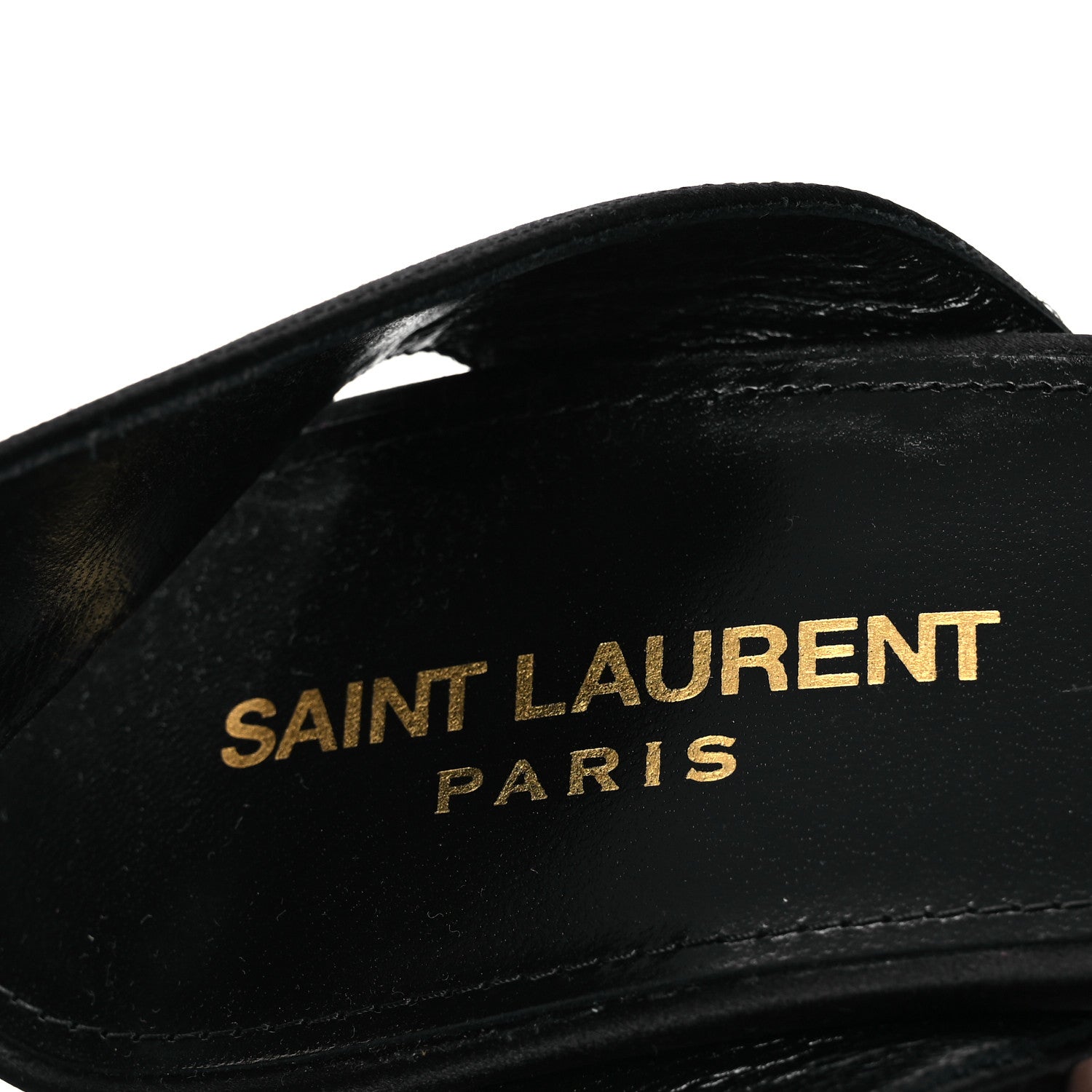 Saint Laurent Crepe Satin Biance 85 Platform Sandals 39 Black 9 of 11