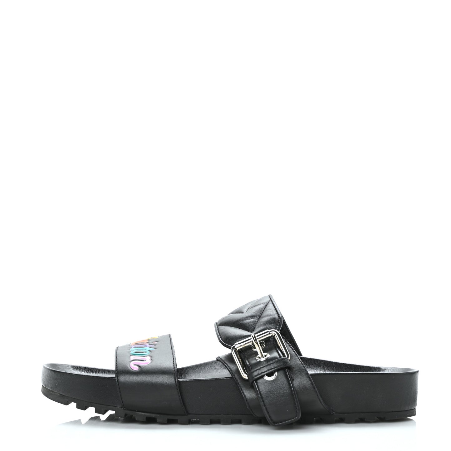 Calfskin New Wave Bom Dia Mule Sandals 40 Black