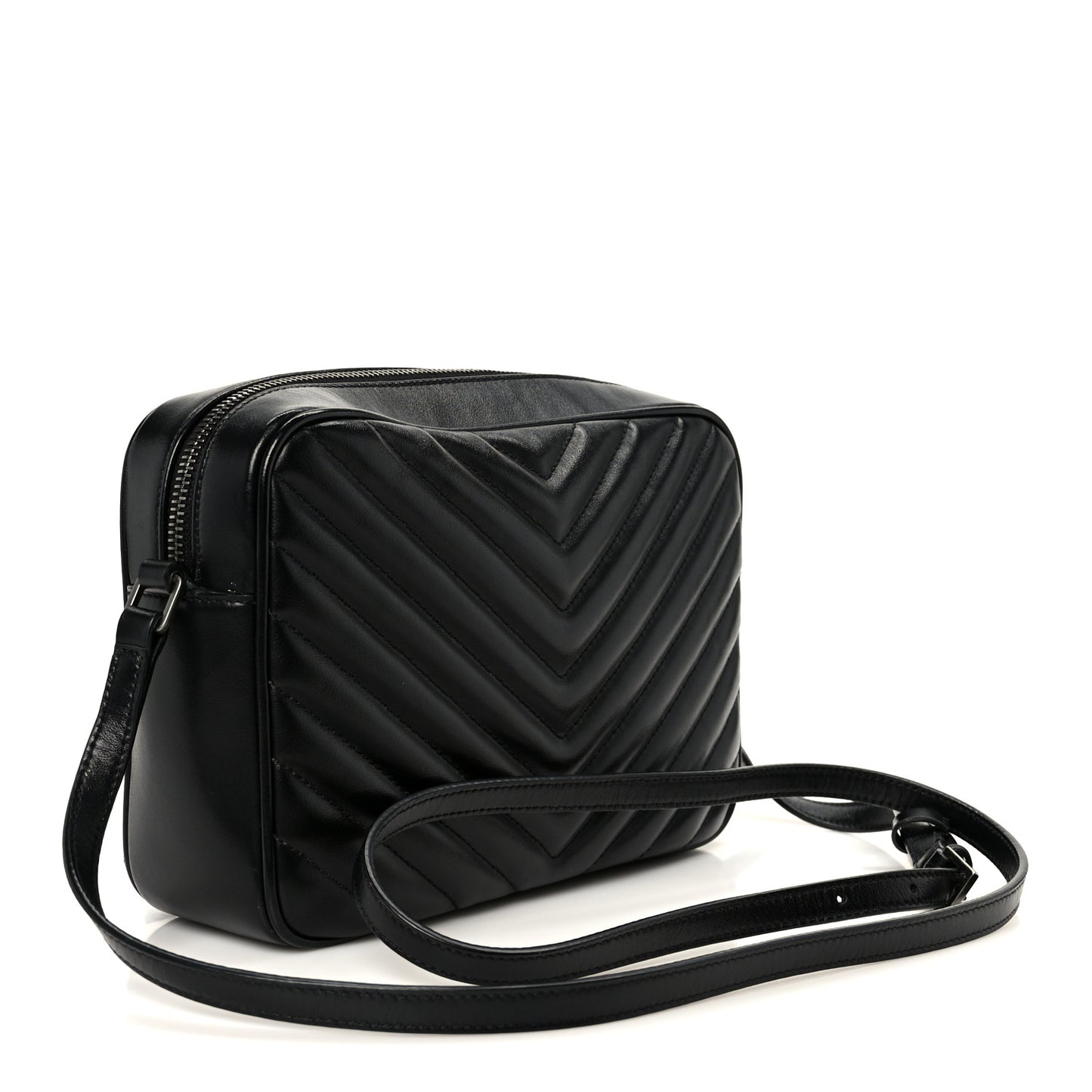 Calfskin Matelasse Monogram Lou Camera Bag Black