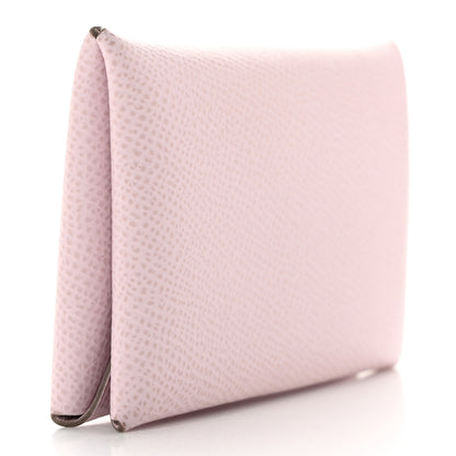 Hermes Epsom Calvi Card Case Mauve Pale 3 of 8