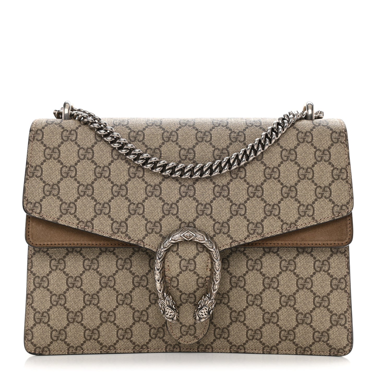 GG Supreme Monogram Medium Dionysus Shoulder Bag Taupe