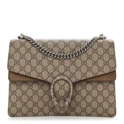 Gucci GG Supreme Monogram Medium Dionysus Shoulder Bag Taupe 1 of 19