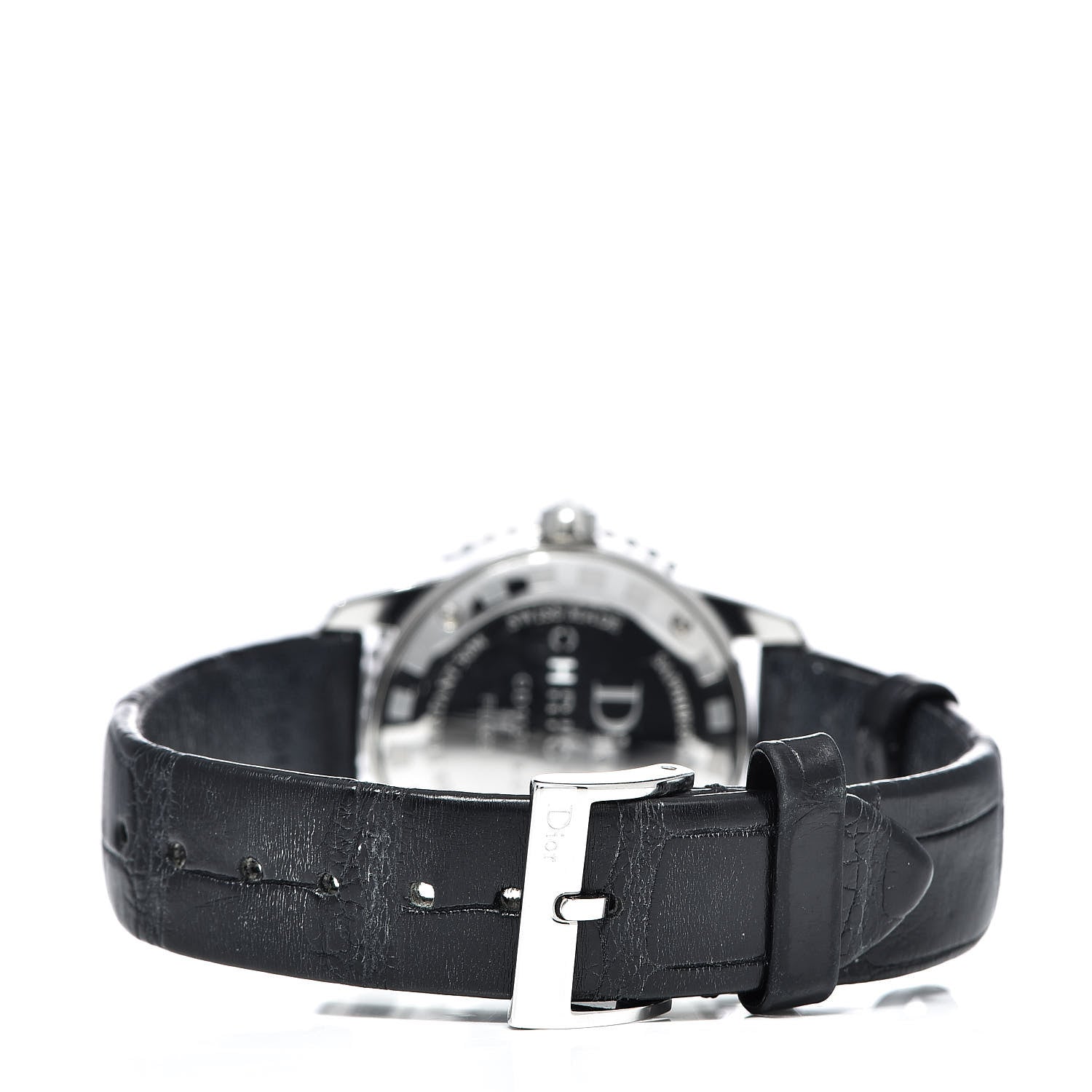 Christian Dior Stainless Steel Alligator Diamond Pave Bezel Mother of Pearl 29mm Christal Quartz Watch 4 of 8