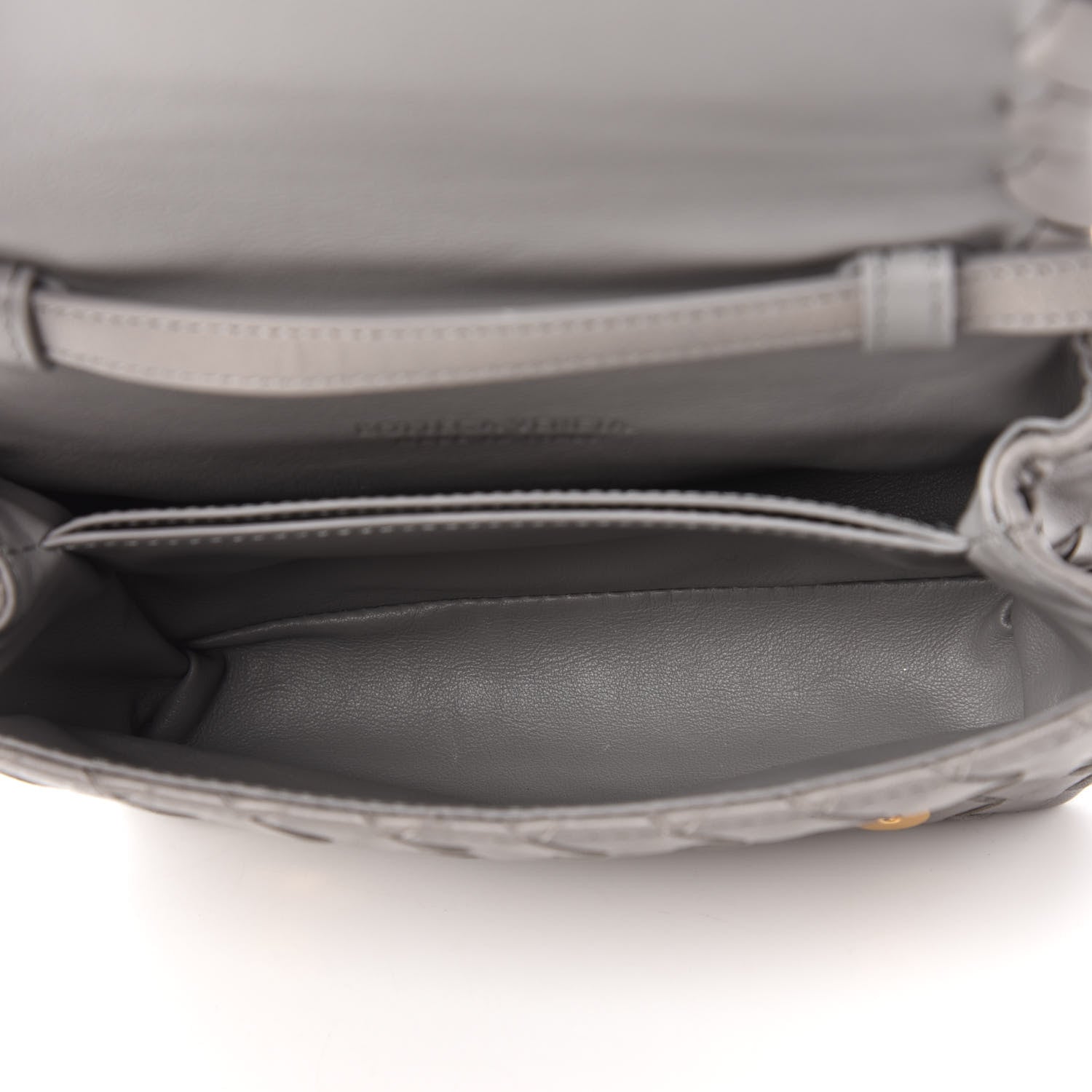 Bottega Veneta Nappa Intrecciato Shoulder Bag Grey 5 of 9