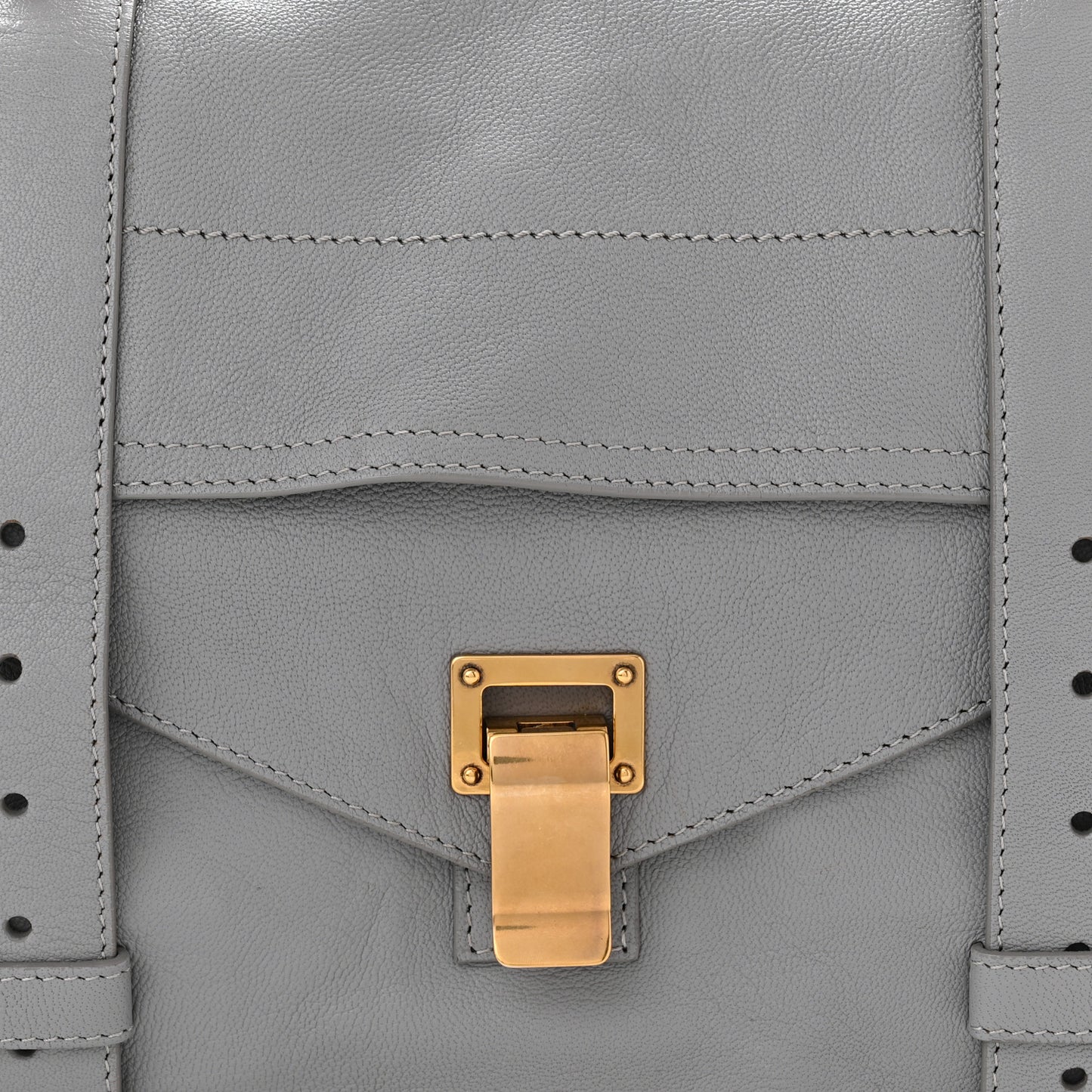 Lambskin Medium PS1 Satchel Concrete Grey