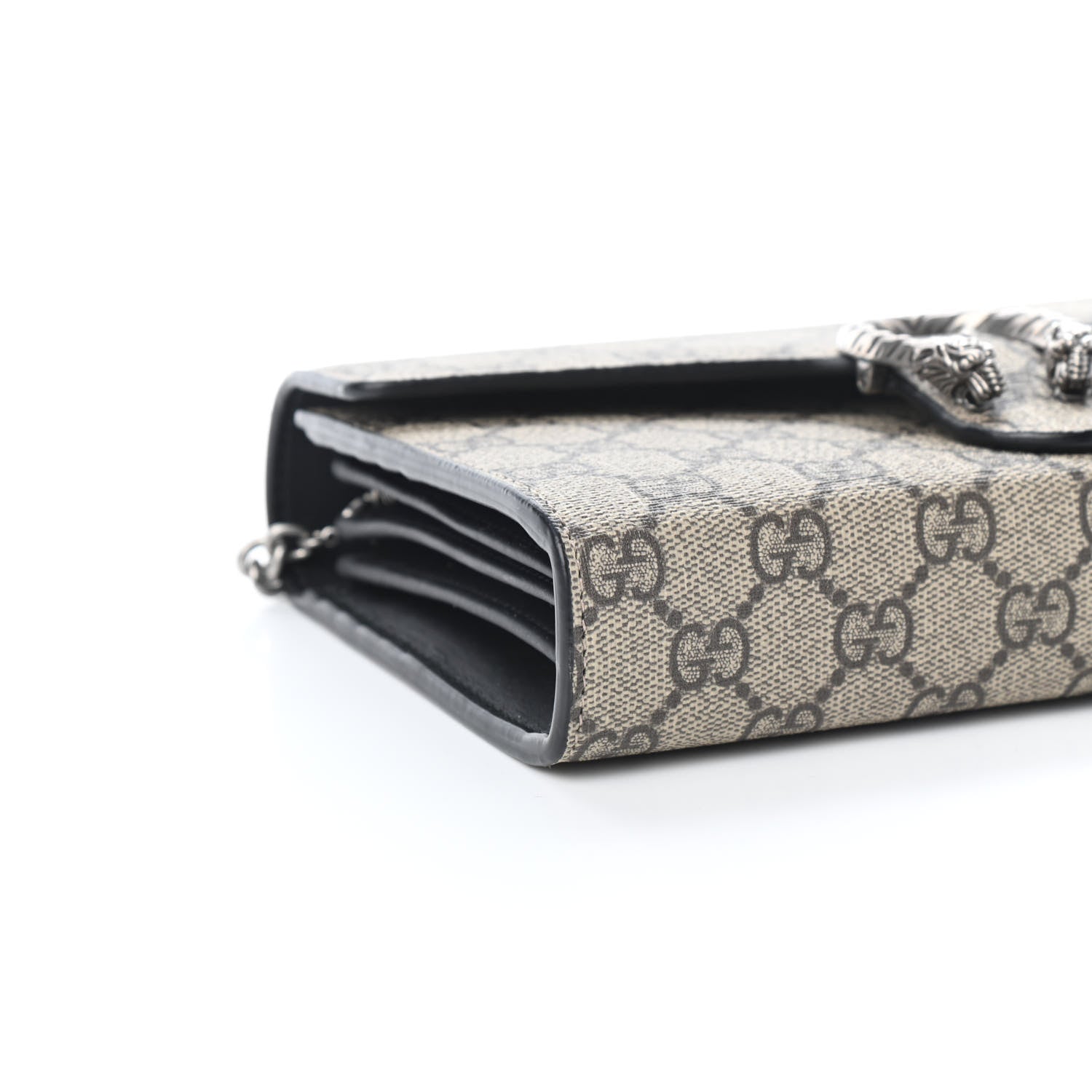 Gucci GG Supreme Monogram Mini Dionysus Chain Wallet Beige Black 7 of 8