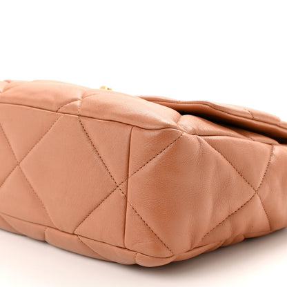 Chanel Lambskin Quilted Large Chanel 19 Flap Brown 9 of 9