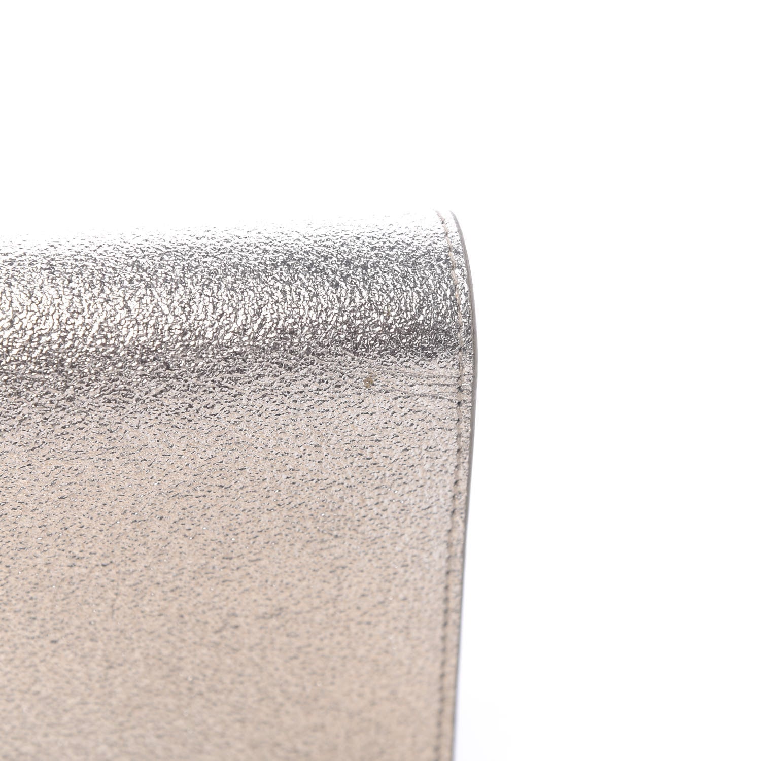 Saint Laurent Metallic Calfskin Classic Monogram Kate Tassel Chain Wallet Platine 11 of 12