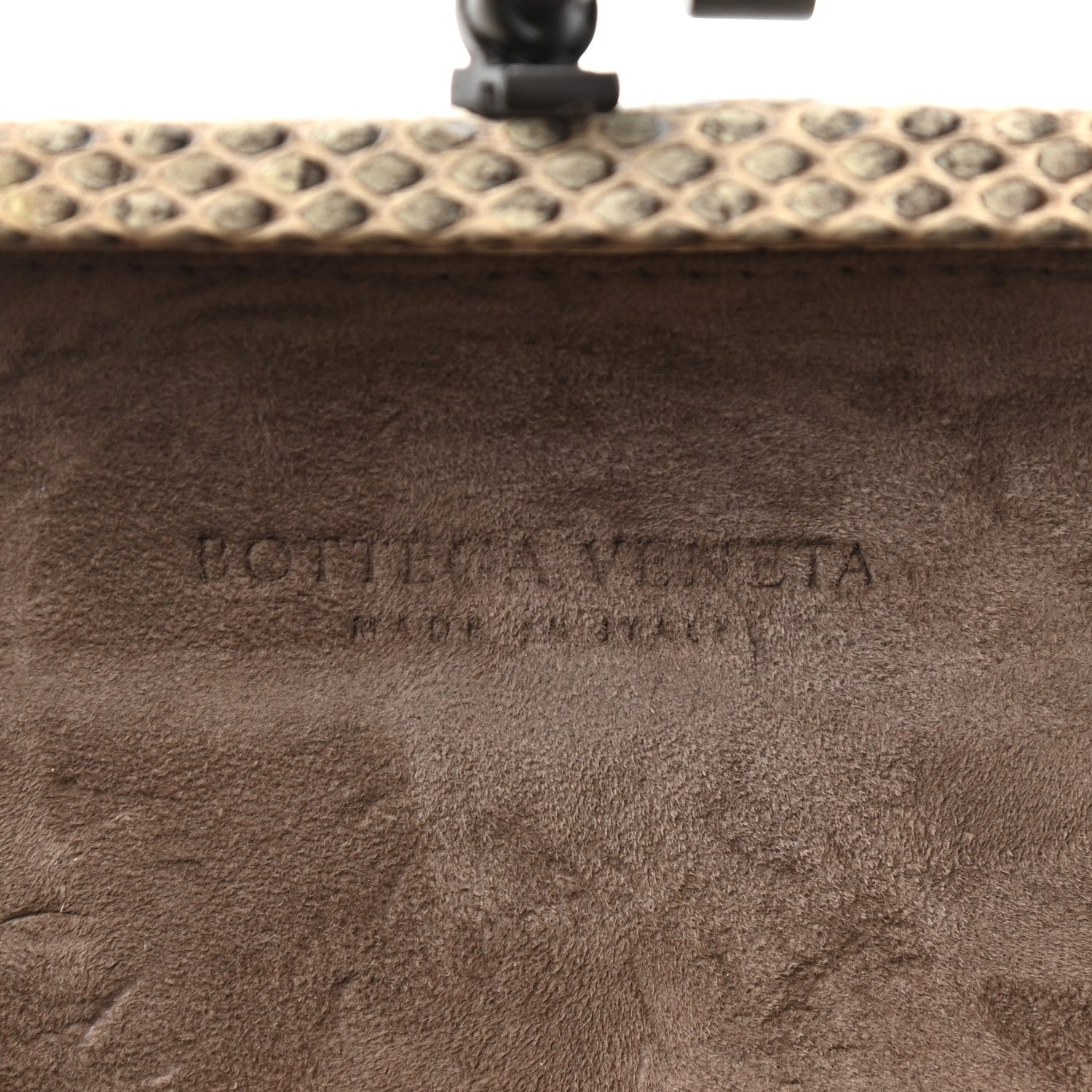 Bottega Veneta Ayers Nappa Fringe Intrecciato Knot Clutch Grey Beige 6 of 6