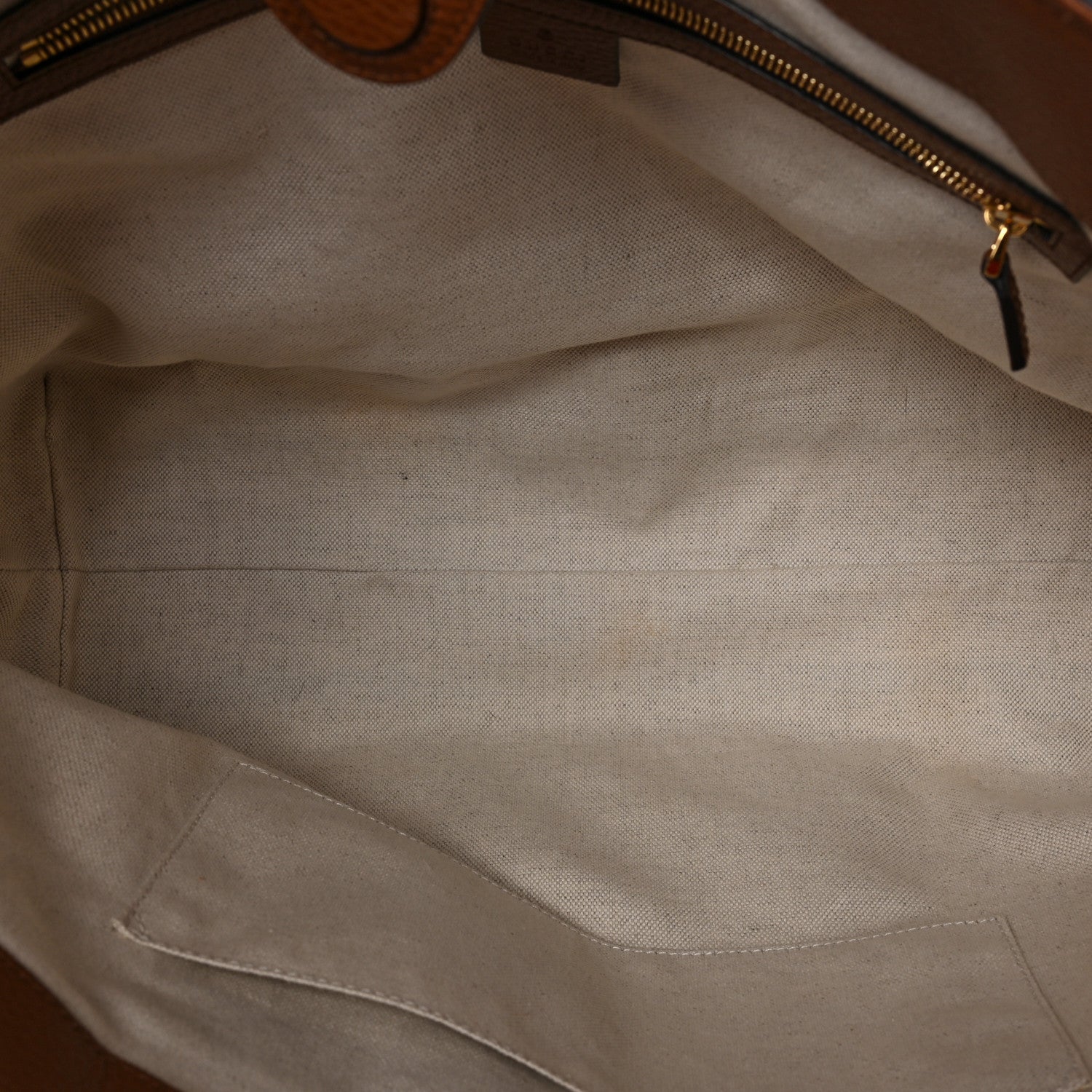 Gucci New Denim GG Monogram Medium Ophidia Shopping Tote Blue Tea Cuir 5 of 8