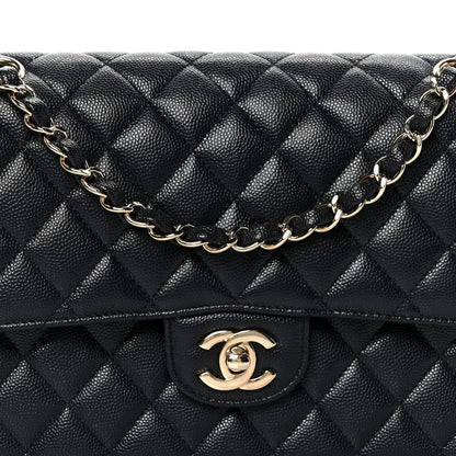 Chanel Caviar Quilted Medium Double Flap Navy 9 of 12