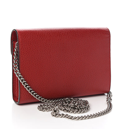 Gucci Calfskin Mini Dionysus Chain Wallet Hibiscus Red 2 of 8