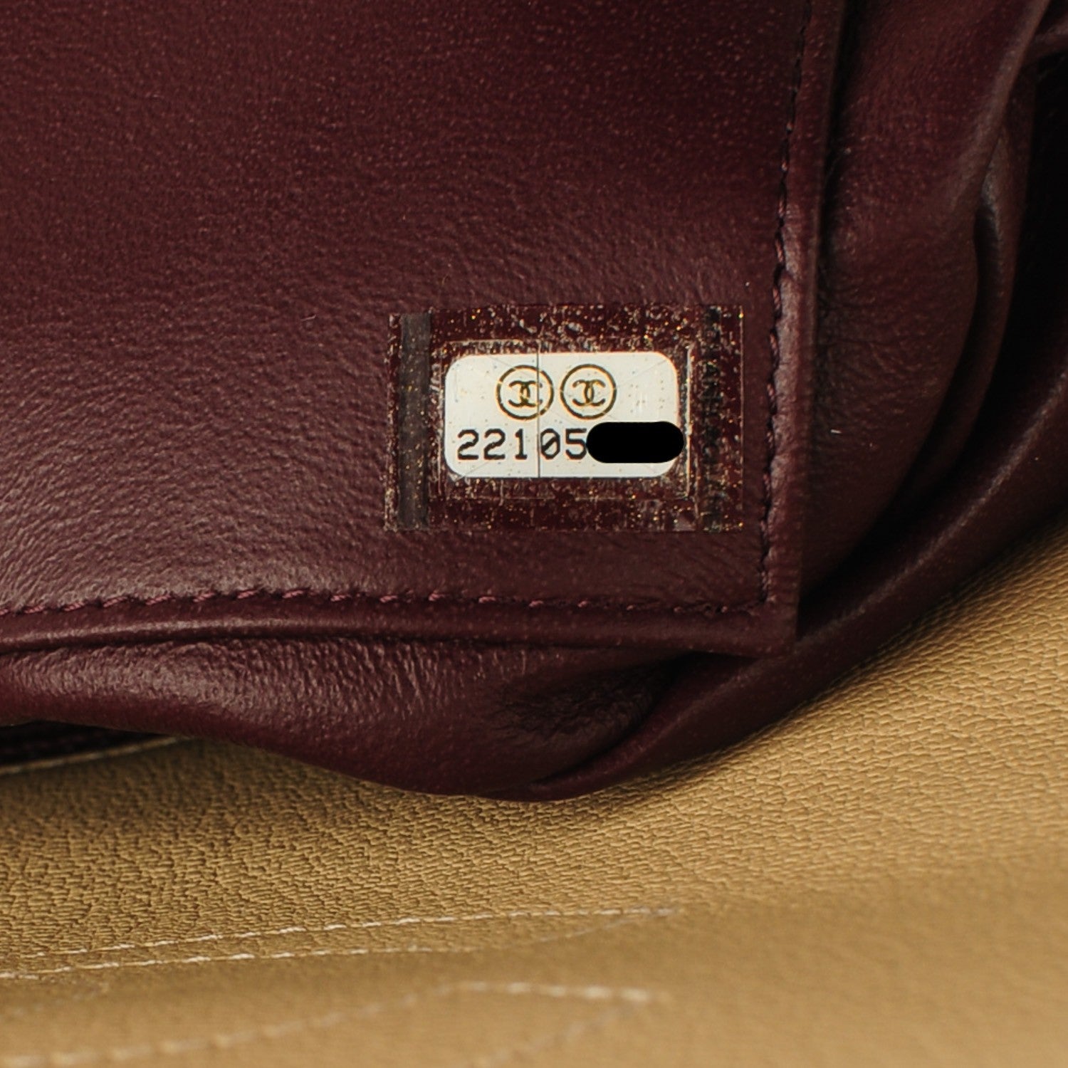 Chanel Shiny Goatskin Diagonal Quilted Medium Flap Beige 8 of 8