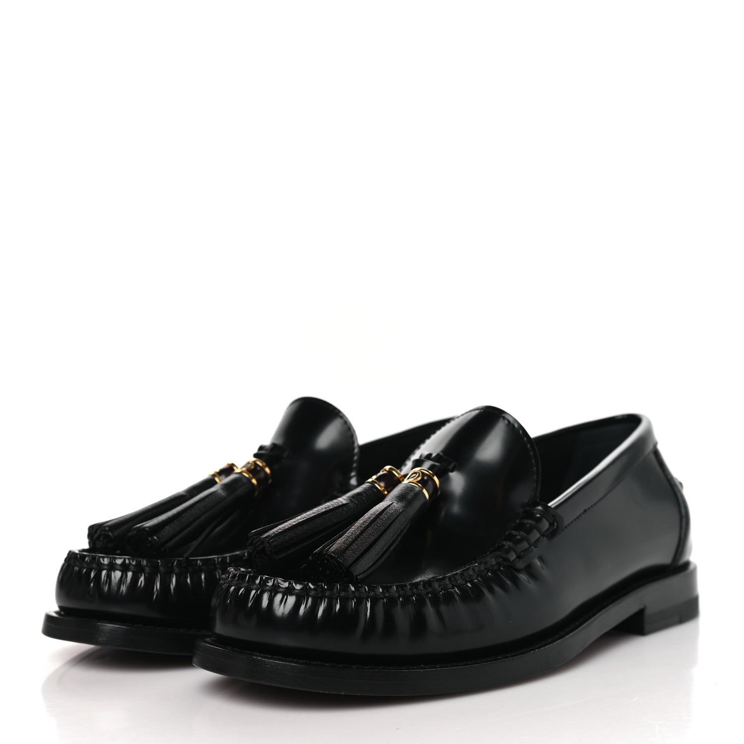 Christian Dior Brushed Calfskin The D-Academy Loafers 35.5 Black 3 of 9
