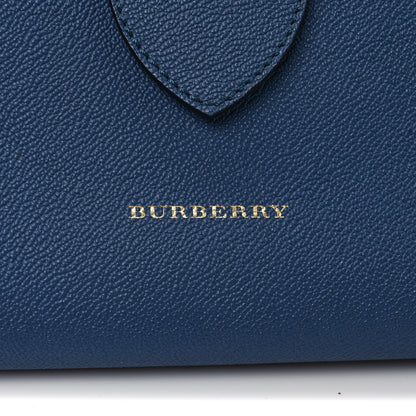 Burberry Soft Grain Calfskin Buckle Tote Steel Blue 10 of 11